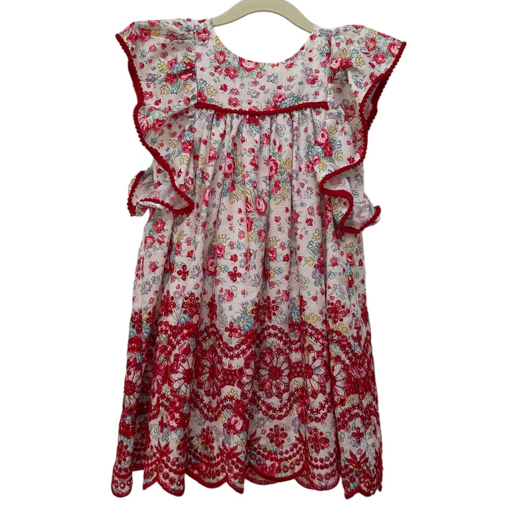 Pastourelle By Pippa & Julie Embroidered Floral Eyelet Dress Size 5